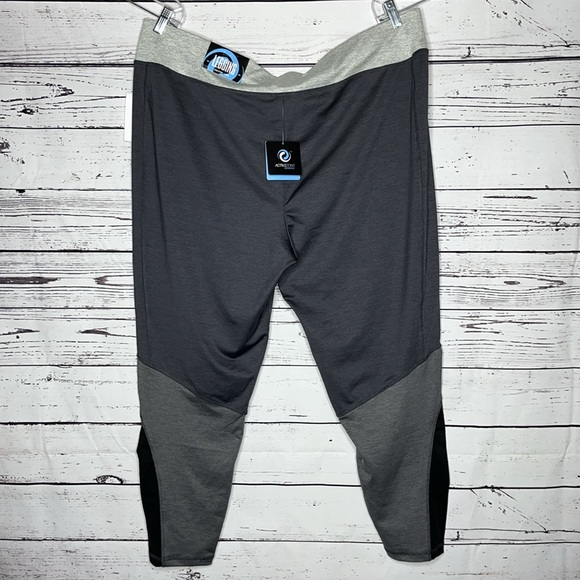 ActiveZone Essentials NWT Size 3X Gray - Black Mesh Athletic Leggings - Picture 3 of 5